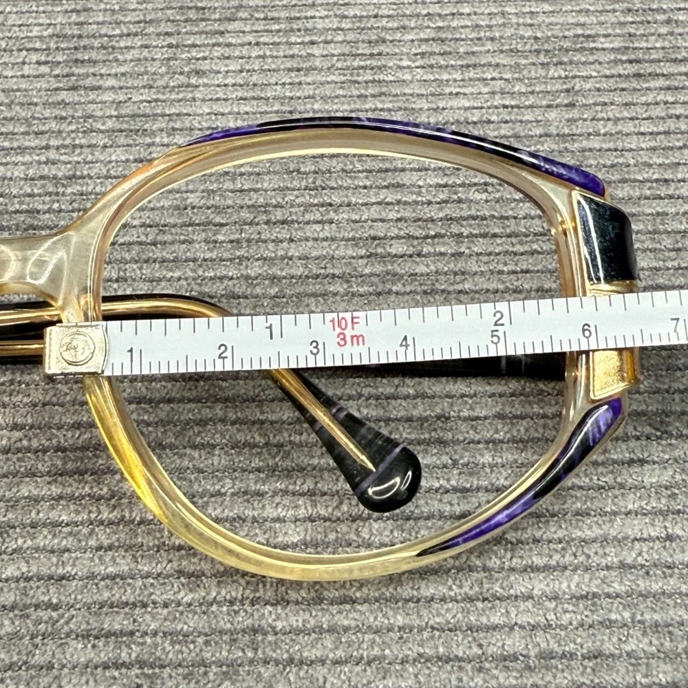 Adolfo Liberty Vintage Eyeglasses Frames Purple Marbled Gold Tone A-701 133